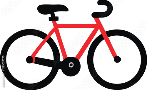  Line art bicycle vector illustration design
