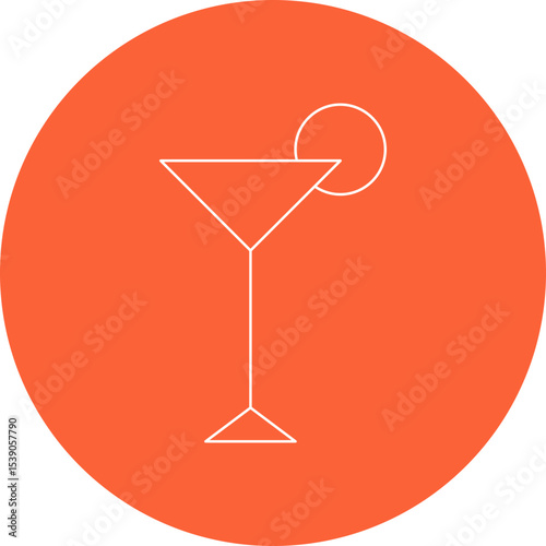Cocktail single icon vector illustration
