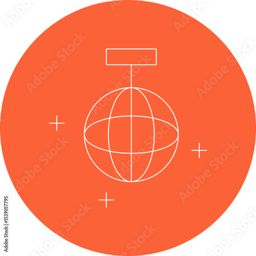 Disco single icon vector illustration
