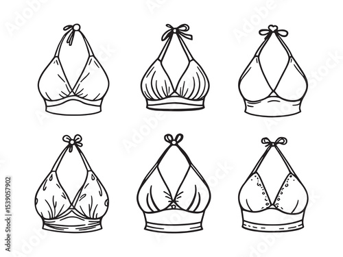 Halter top Line Art Collection