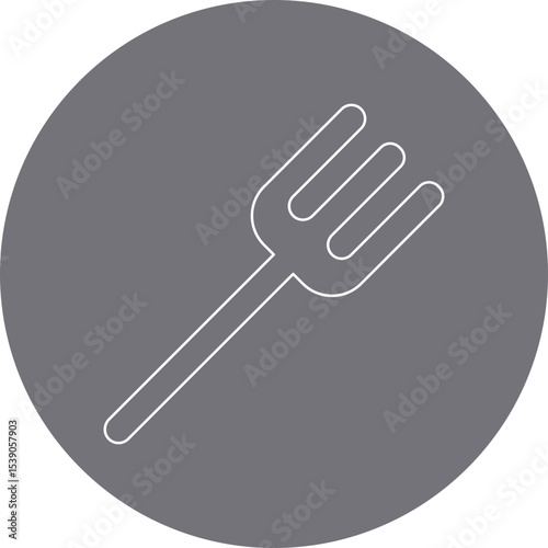 Fork single icon vector illustration