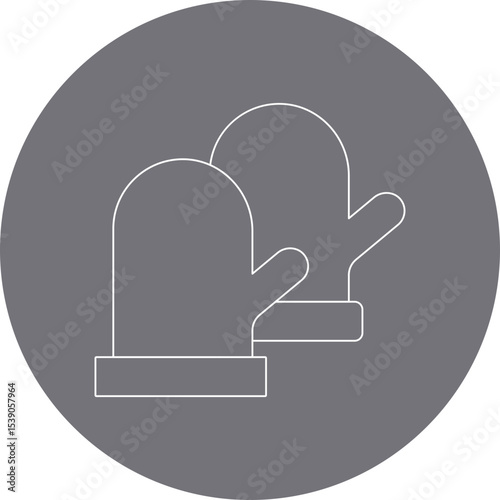Gloves single icon vector illustration