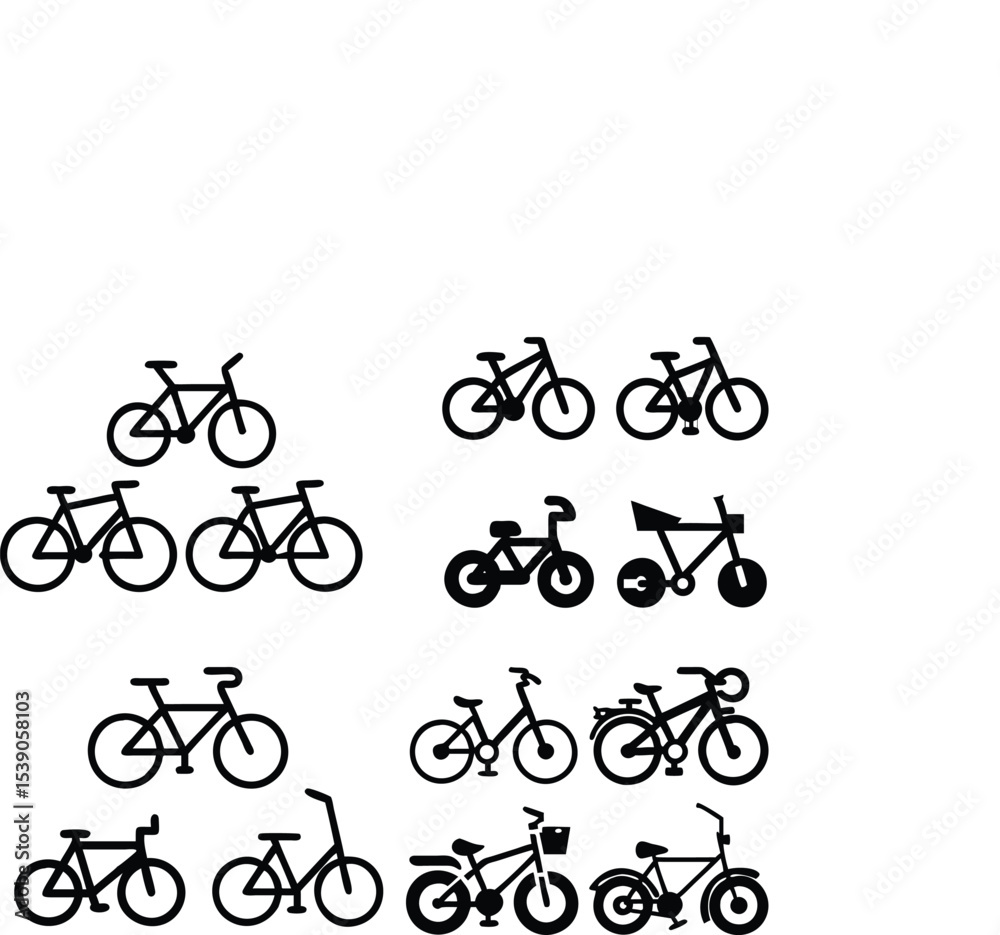 Obraz premium Line art bicycle vector illustration design