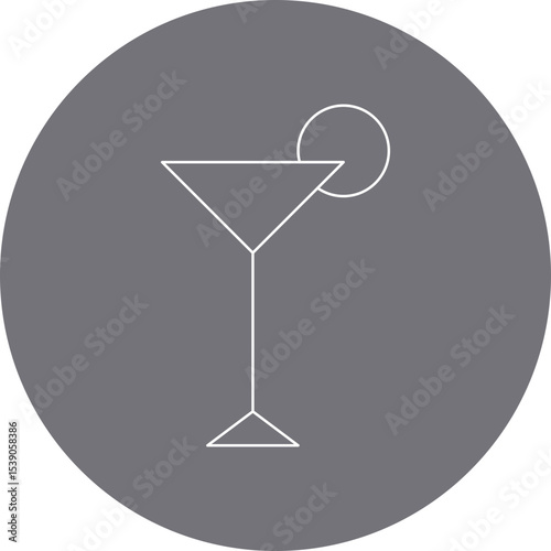 Cocktail single icon vector illustration