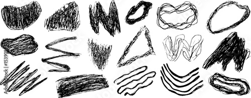 Unique abstract shapes collection for creative designs and artistic inspiration