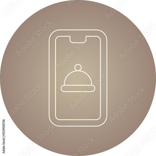Online food single icon vector illustration