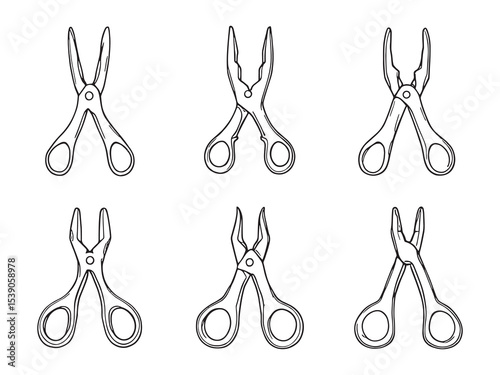 Simple Hemostat Line Drawings