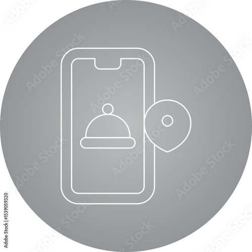 Online cooking single icon vector illustration