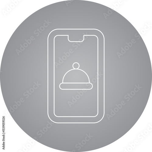 Online food single icon vector illustration