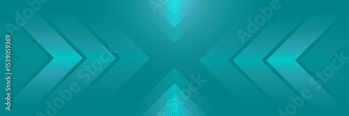 Modern directed vector design–Arrow shape background design–Directional pattern background–Gradient arrow background for poster banner decoration seminar festival futuristic with teal colour