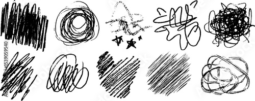 Abstract sketch backgrounds collection for creative design projects