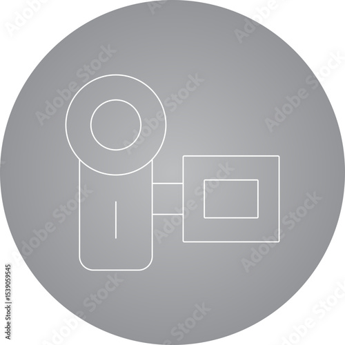 Video camera single icon vector illustration