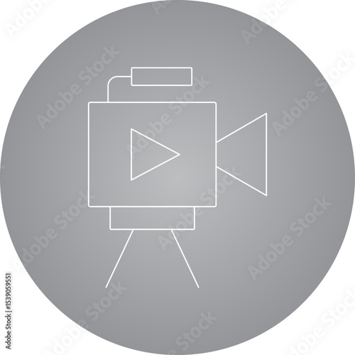 Video cam single icon vector illustration