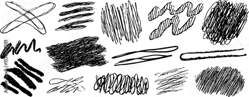 Abstract sketch elements collection for creative design