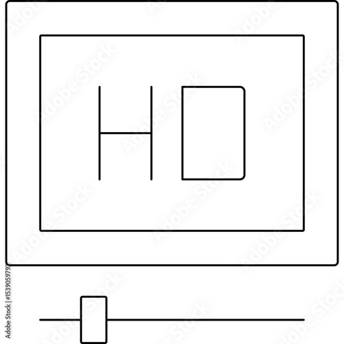 HD Video single icon vector illustration