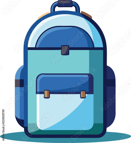 vector illustration of blue bag