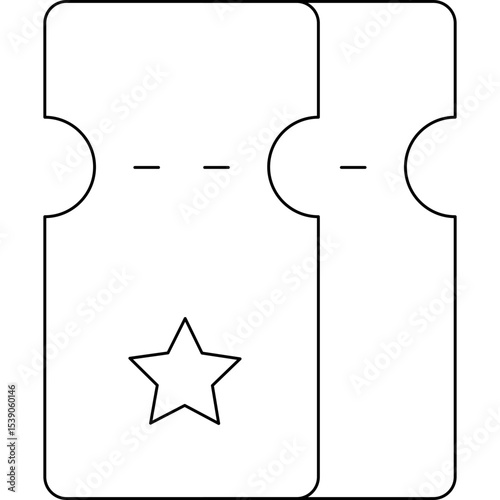Tickets single icon vector illustration