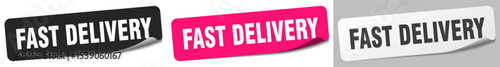 fast delivery sticker. fast delivery sticker set on white background