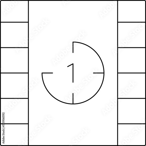 Video play single icon vector illustration