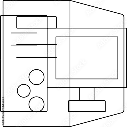 CPU single icon vector illustration