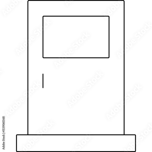 Doors single icon vector illustration