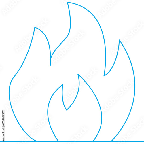 Flame single icon vector illustration