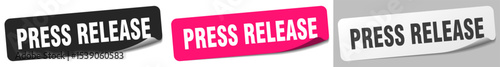 press release sticker. press release sticker set on white background
