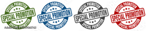 special promotion stamp. special promotion round stamp set isolated on white background