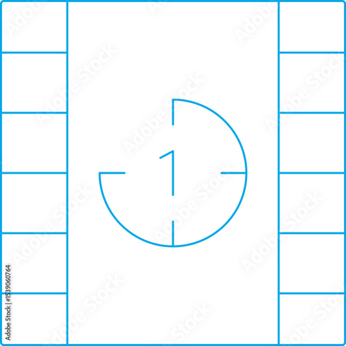 Video play single icon vector illustration