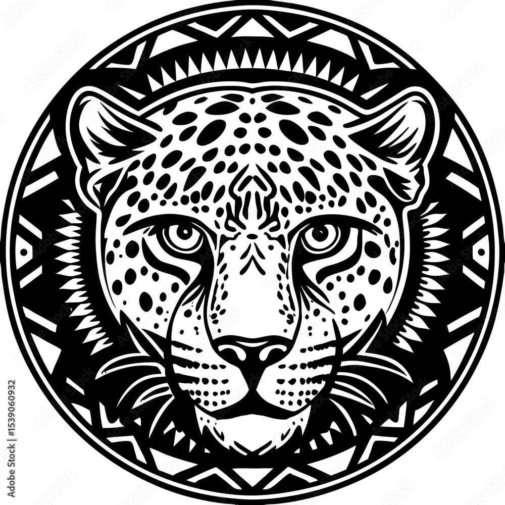 Fototapeta premium lion head tattoo
