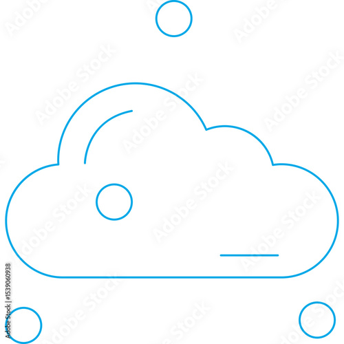 Cloud single icon vector illustration