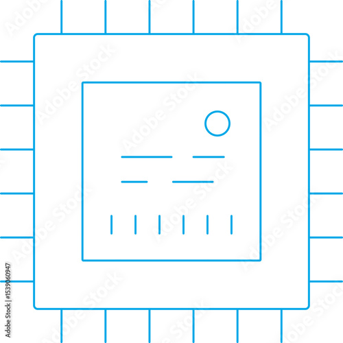 Chip single icon vector illustration