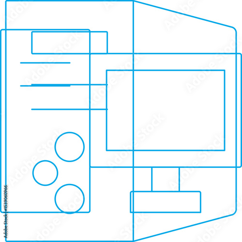 CPU single icon vector illustration