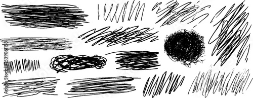 Hand drawn sketchy dividers collection for artistic designs