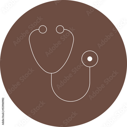 Stethoscope single icon vector illustration