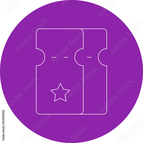 Tickets single icon vector illustration