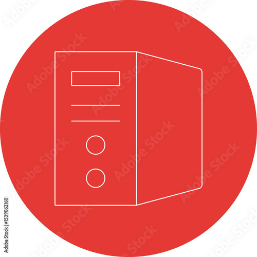 CPU single icon vector illustration