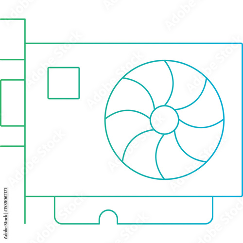 Fan single icon vector illustration
