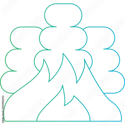 Volcano single icon vector illustration