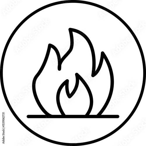 Flame single icon vector illustration