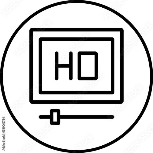 HD Video single icon vector illustration