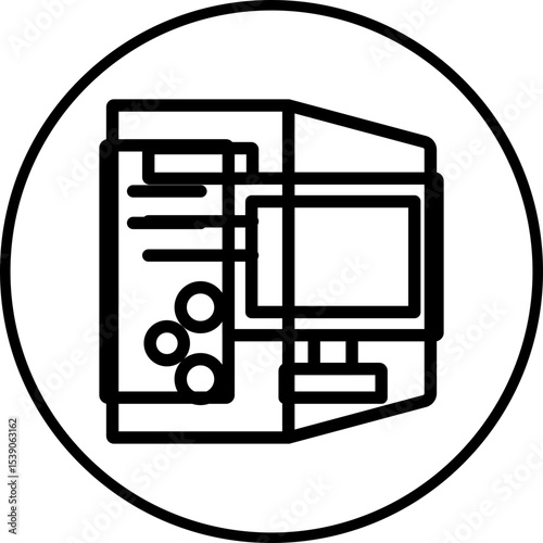 CPU single icon vector illustration