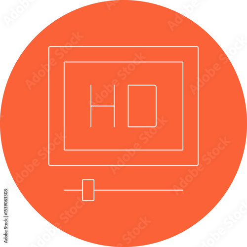 HD Video single icon vector illustration