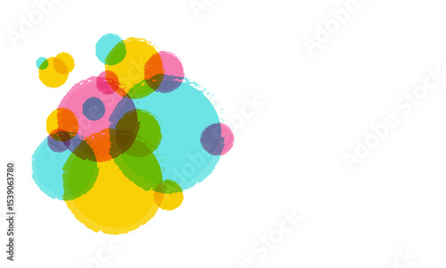 Colorful overlapping circles create a vibrant, abstract design, perfect for use as a background or visual element.