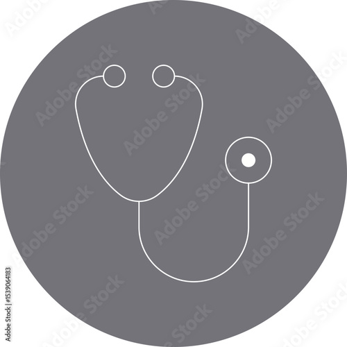 Stethoscope single icon vector illustration