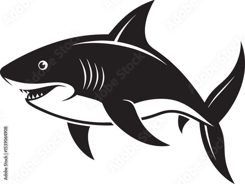 Shark silhouette vector