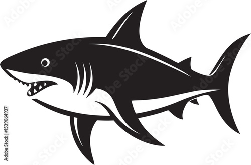 Shark silhouette vector