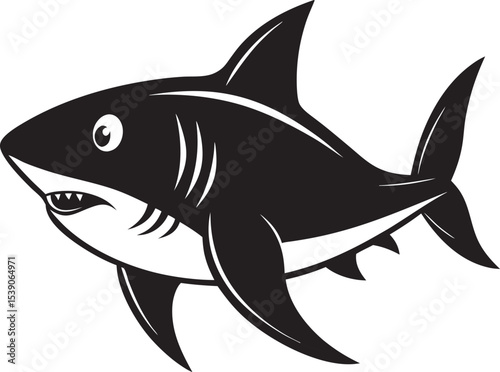 Shark silhouette vector