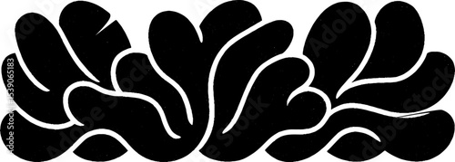 Minimalist black and white abstract cloud burst pattern for modern design
