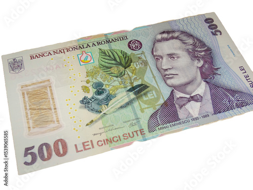 Banknote of 500 lei. Romanian money. Money from Romania